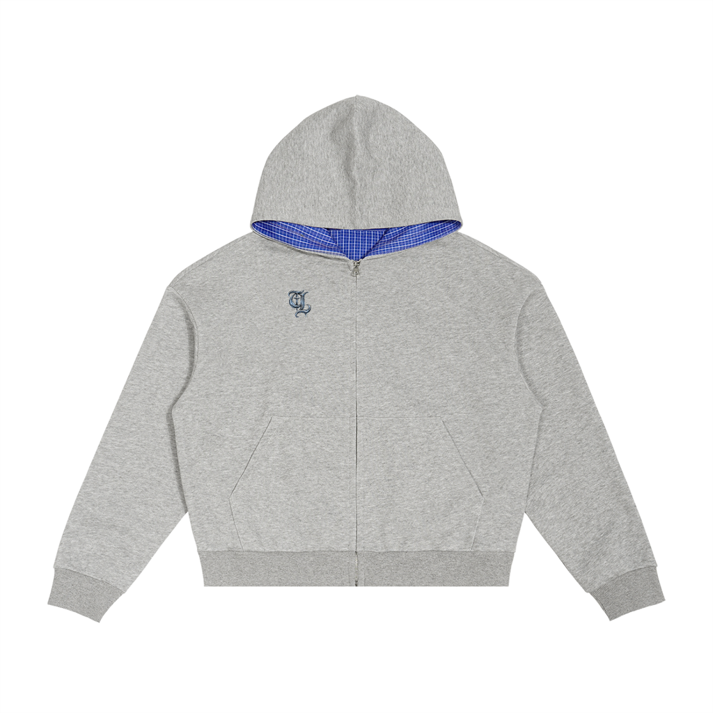 TRUTHLESS BLUE PLAID ZIP